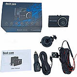 Відеореєстратор автомобільний DVR T706 (2 камери) 1080P екран 3.5 дюйми, фото 4