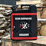 Каністра бар 10 л у чорному кольорі, оригінальний подарунок чоловікові, хлопцю, фото 4