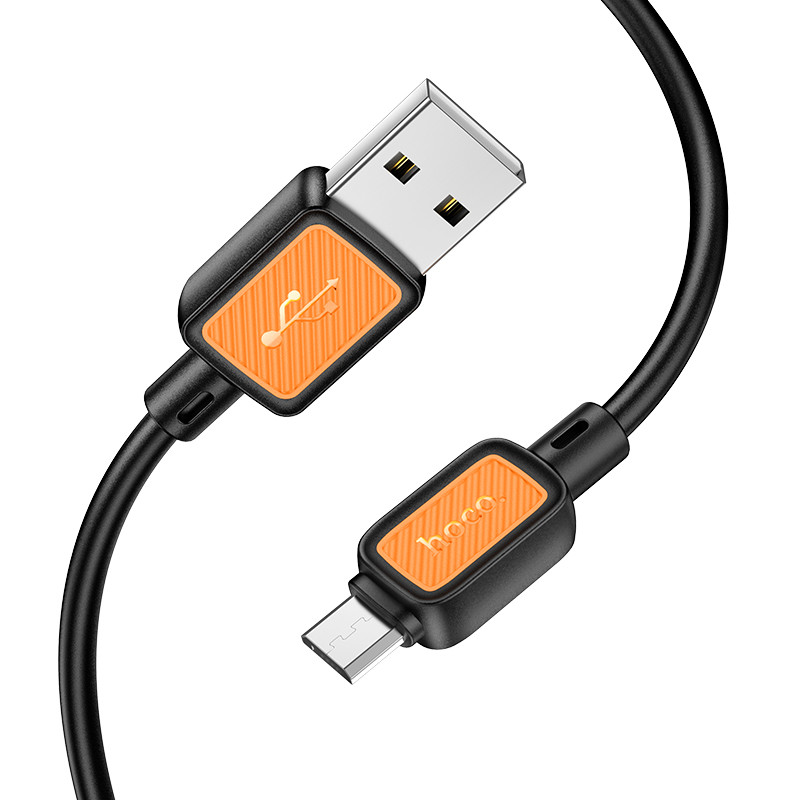 Кабель MicroUSB HOCO X108 1м Чорний, фото 1