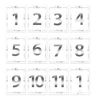 Набір карток для фотосесії "Перший рік", срібне тиснення