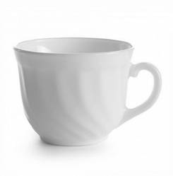 Біла чайна чашка без блюдця Luminarc Trianon склокераміка 220 мл D6921