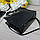 Жіноча шкіряна сумка квадратна містка чорна рептилія натуральна шкіра, фото 10