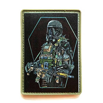 Шеврон ПВХ 10-32 на липучці для велкро патч гумовий