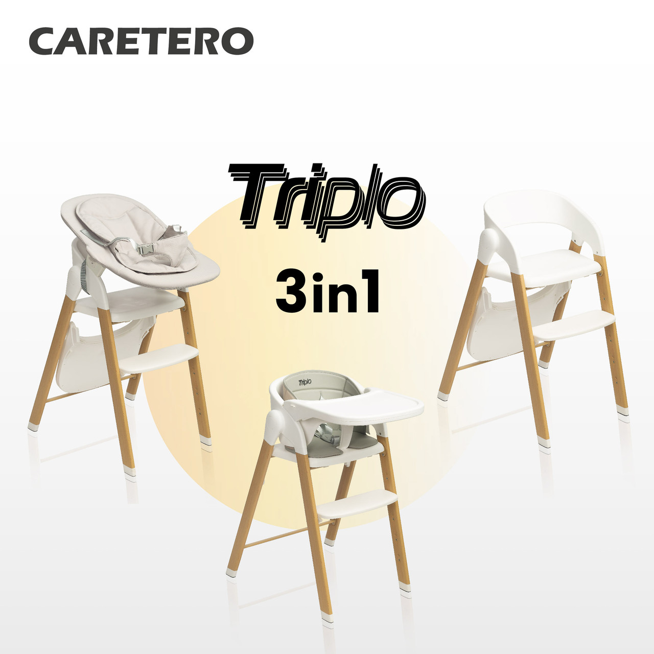 Стільчик для годування 3 в 1 Caretero Triplo, фото 1