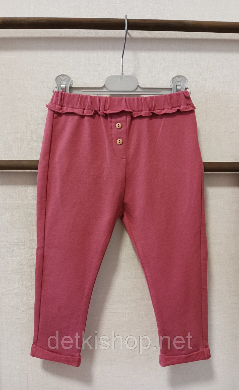 Рожеві штани двонитка для дівчинки 80-86