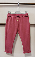 Рожеві штани двонитка для дівчинки 80-86