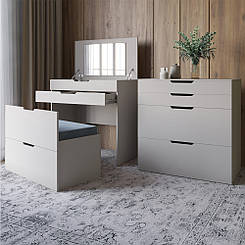 Комод-трюмо із дзеркалом, нішею під сидінням та шухлядою LION Азія Кашемір (LION-041672)