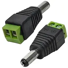 Штекер живлення DC, 2.5/5.5мм, з клемною колодкою, під гвинт 1уп-10 шт.