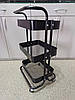 Універсальна металева тележка з фіксуючимися колесами | 3 полиці | HB-G078, фото 9