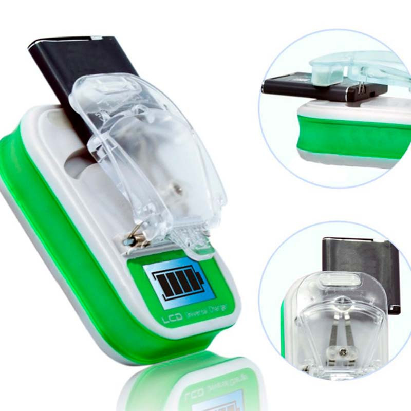 Універсальний зарядний пристрій "Жабка" з LCD і USB, фото 1