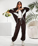 Костюм молодіжний велюровий з білими лампасами в кольорах 8484, фото 4