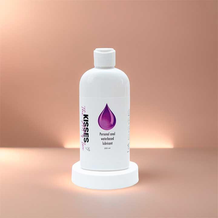Анальний лубрикант на водній основі Kisses 200 мл. – Інтимне мастило, фото 1
