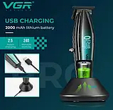 Машинка для стриження волосся з потужним мотором XPRO VGR V-992 з насадками 1-2-3 мм, фото 9