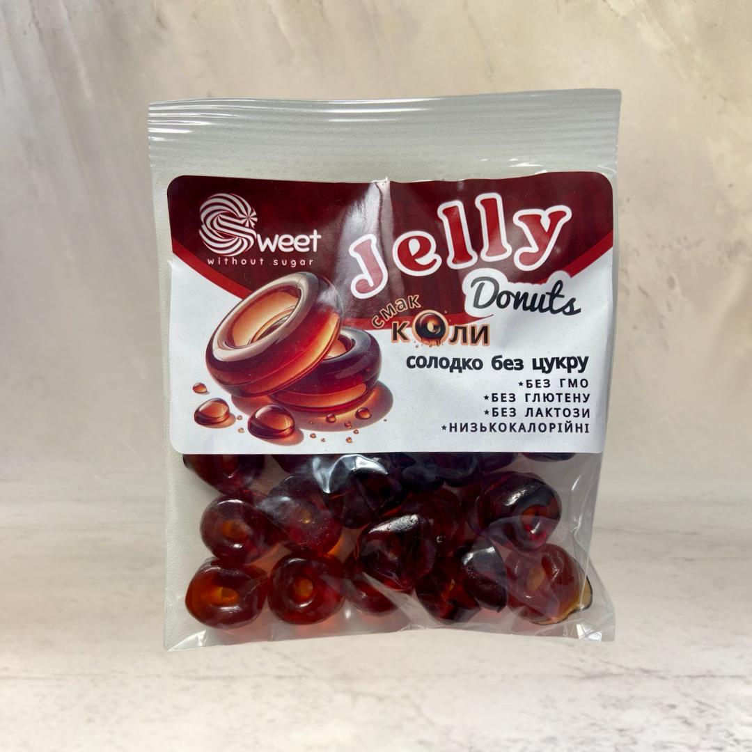 Мармелад желейний без цукру Jelly Donuts зі смаком коли, 70 г