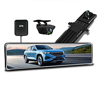 Дзеркало відеореєстратор Jansite T95D 11.26" з двома камерами | 4K + 1080P | Wi-Fi | GPS | Сенсорний дисплей