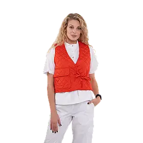 Медичний стьобаний жилет Вієна, Червоний (коротка база)