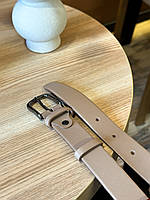 Жіночий шкіряний ремінь в кольорі беж 94679, фото 2