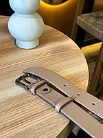 Жіночий шкіряний ремінь в кольорі беж 94679, фото 3