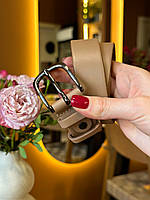 Жіночий шкіряний ремінь в кольорі беж 94679, фото 4