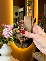 Жіночий шкіряний ремінь в кольорі беж 94679, фото 6