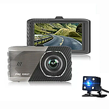 Відеореєстратор автомобфльний DVR T666Y (2 камери) HD 1080P, фото 3