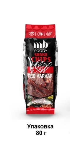 Shaka chips в'ялені РЕД ВАРВАР, курячі 80г