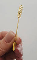 Брошка - шпилька срібна, позолота