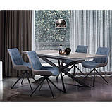 Стілець поворотний Aurora чорний/меланж океан, фото 5