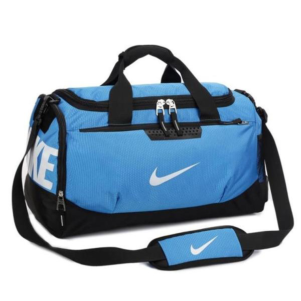 Спортивна сумка Nike блакитна з білим логотипом, фото 1