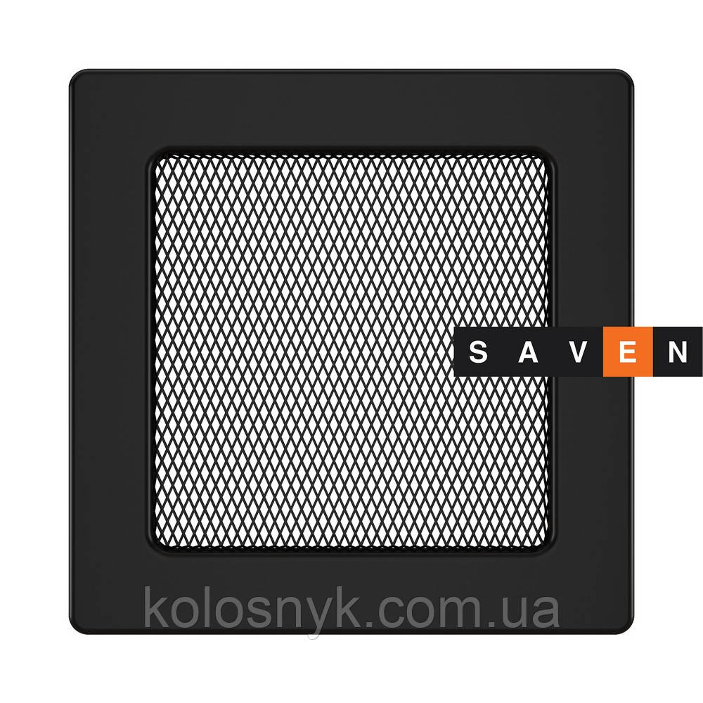 Вентиляційна решітка для каміна SAVEN 17х17 чорна