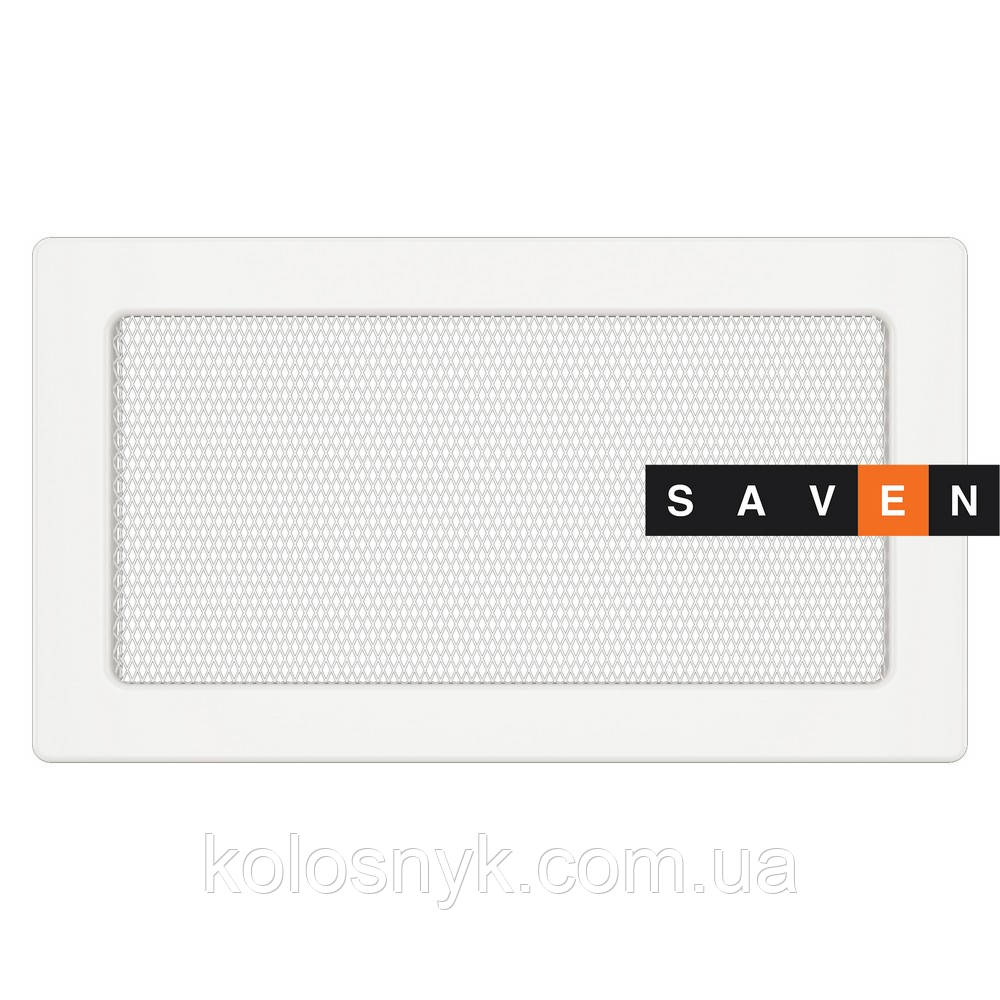 Вентиляційна решітка для каміна SAVEN 17х30 біла, фото 1