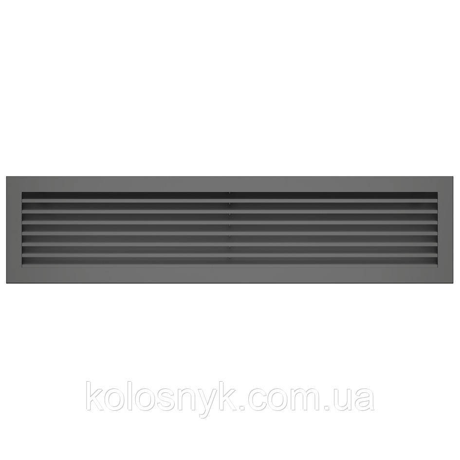 Вентиляційна решітка для каміна SAVEN Hide 17x70 графітова, фото 1