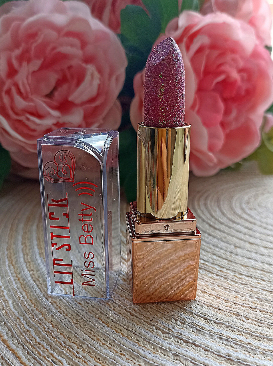 Надзвичайна глітерна матова помада для губ Miss Betty Glitter Lipstick, колір 02