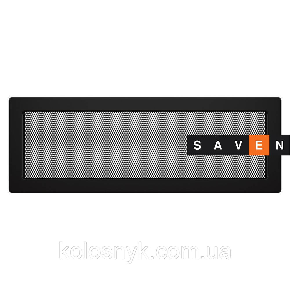 Вентиляційна решітка для каміна SAVEN 17х49 чорна