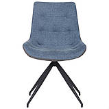 Стілець поворотний Aurora чорний/меланж океан, фото 2