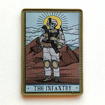 Шеврон ПВХ THE INFANTRY  на липучці для велкро патч гумовий