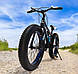 Стильний алюмінієвий велосипед Fat Bike 24"×4.0, рама 15", S800 Hammer Extrime, чорно-синій, фото 3