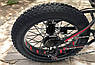 Стильний алюмінієвий велосипед Fat Bike 20"×4.0, рама 11", S800 Hammer Extrime, чорно-червоний, фото 9
