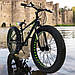 Стильний алюмінієвий велосипед Fat Bike 26"×4.0, рама 17", S800 Hammer Extrime, чорно-зелений, фото 3