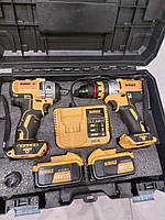 Набір акумуляторних інструментів 2 в 1 DeWalt 48 V 6 А Комплект із шурупокрутом і гайковертом із двома акб