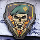 Череп беретний знак Морська піхота об'ємний шеврон / патч