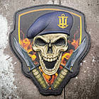 Череп у береті морська піхота об'ємний шеврон / патч
