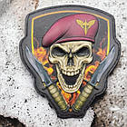 Череп у береті ДШВ об'ємний шеврон / патч