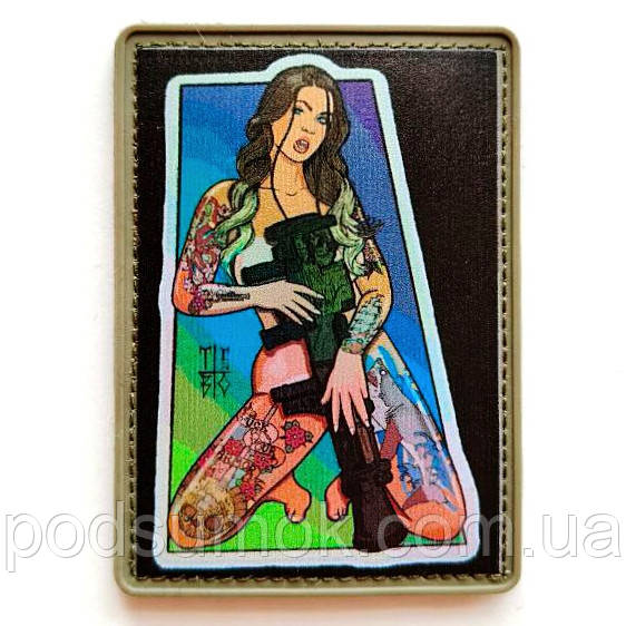 Шеврон ПВХ 10-64  на липучці для велкро патч гумовий, фото 1