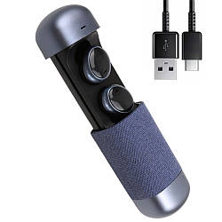Гарнітура Double з кейсом Bluetooth TWS19 / Бездротові блютуз навушники / Bluetooth навушники з шумодавом