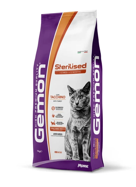 Сухий корм для стерилізованих кішок Gemon Sterilised з індичкою 20 кг