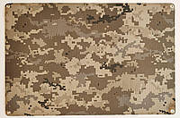 Велкро панель для шевронів, нашивок, патчів ПВХ з тризубом Піксель