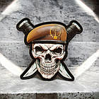 Череп у береті з ножами Розвідки об'ємний шеврон / патч