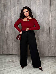 Штани широкі жіночі БАТАЛ
