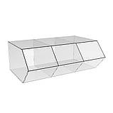 Диспенсер EKOSTAR відкритий для цукерок сухофруктів 3 комірки, фото 2